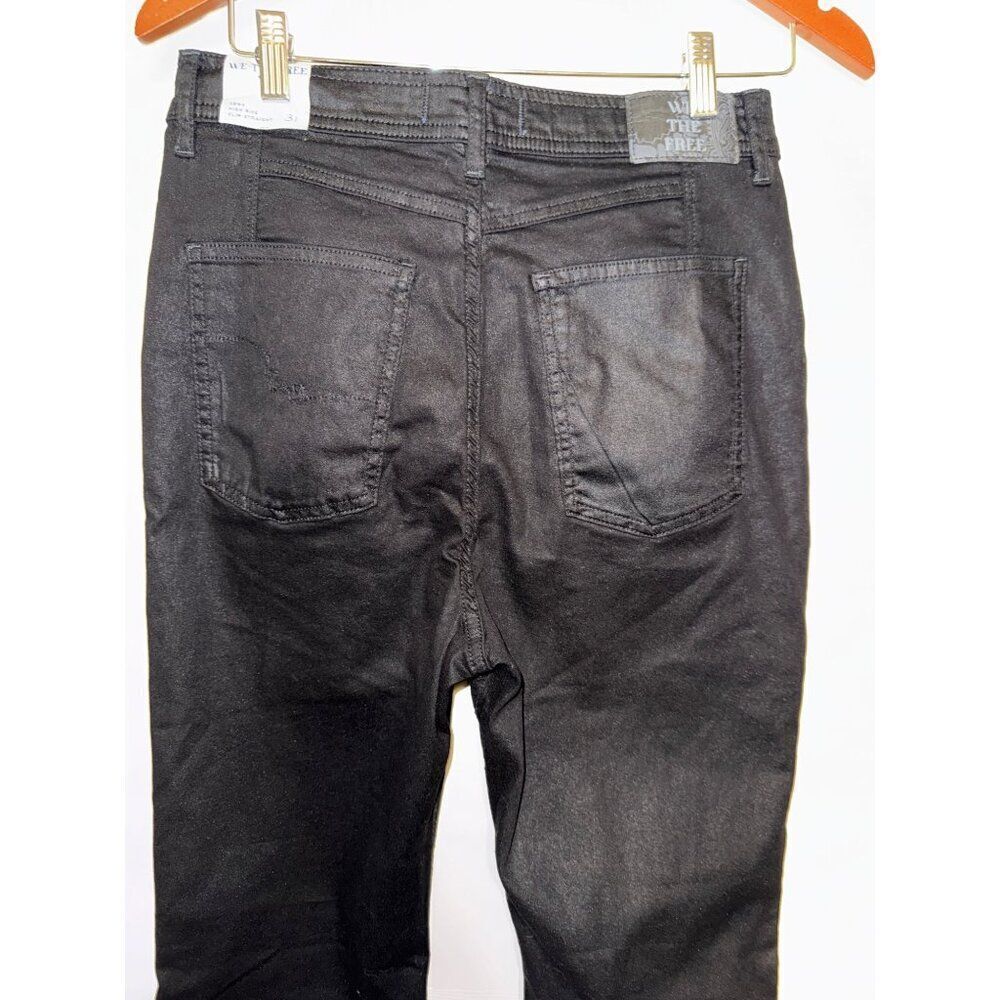 NWT Free Peopleโx We The Free Xena Coated Straight Jeans in Ethereal Black SZ 31 - Picture 14 of 16